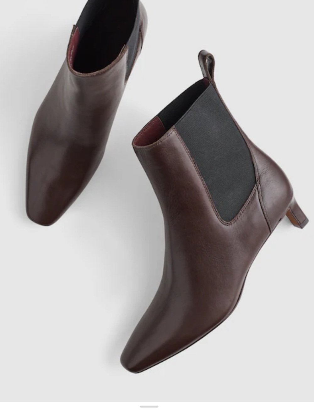 Madewell Dimes Chelsea Boots Brown Leather Kitten Heel Sz 10